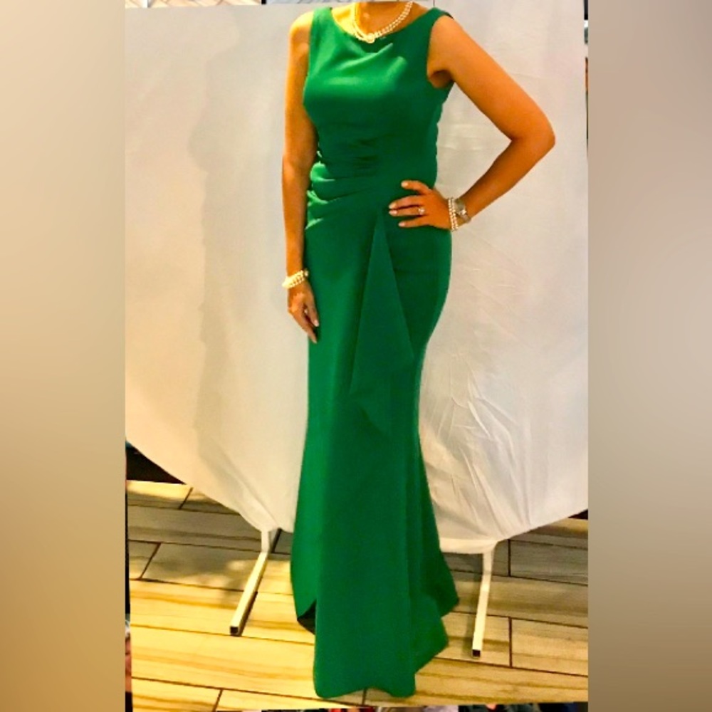 Beautiful elegant green dress.